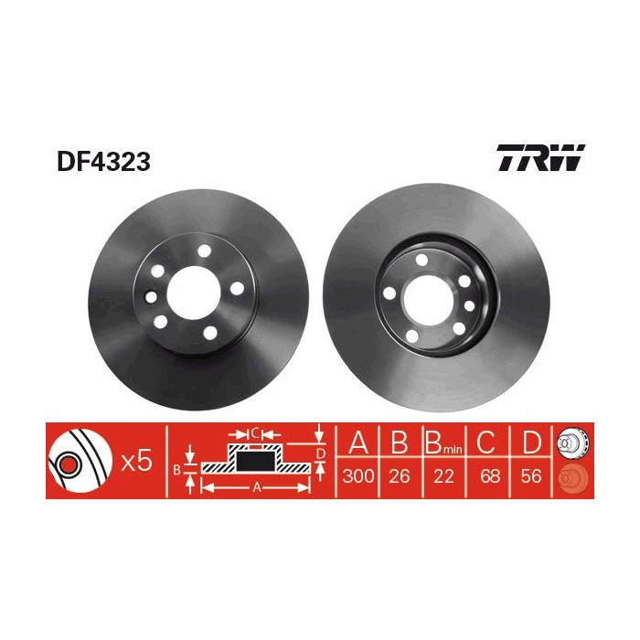TRW Bremsscheibe DF4323