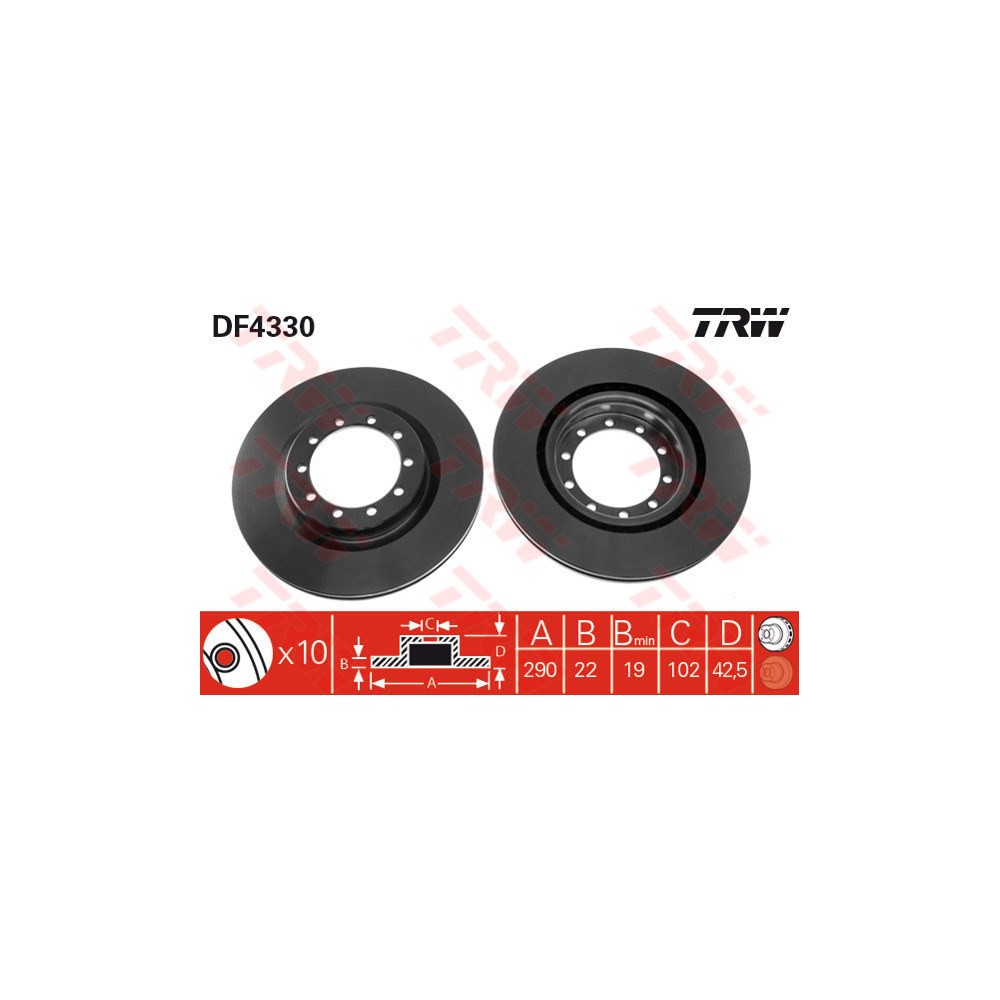 TRW Bremsscheibe DF4330