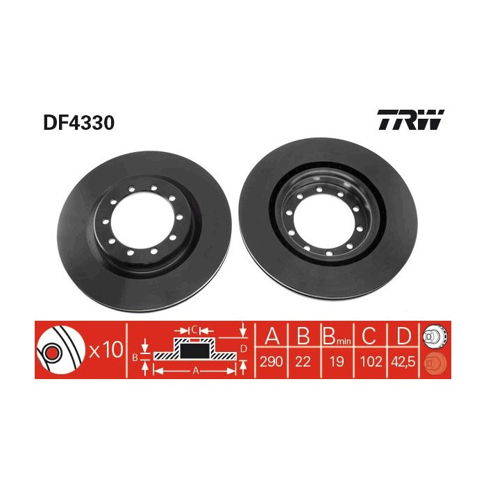 TRW Bremsscheibe DF4330