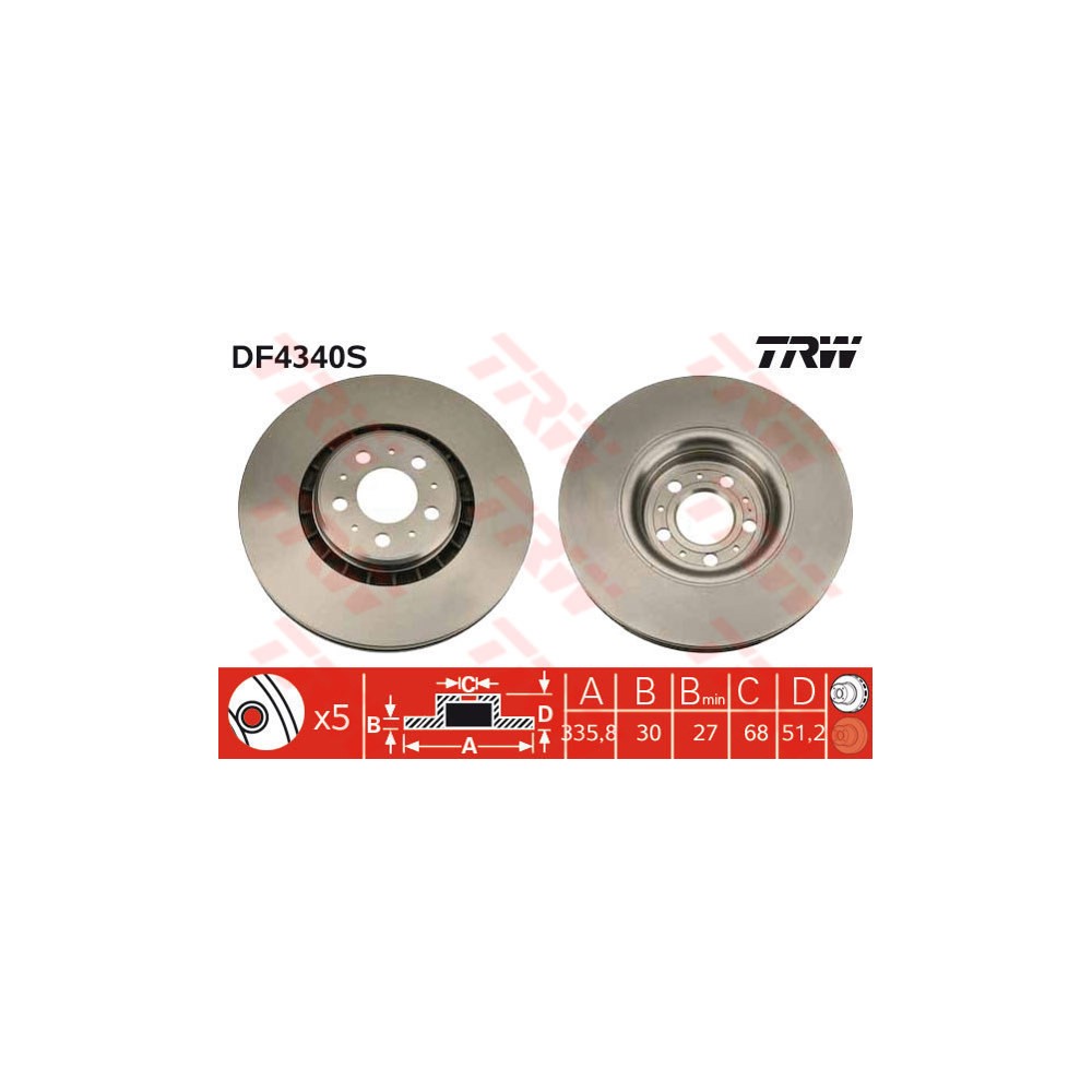 TRW Bremsscheibe DF4340S