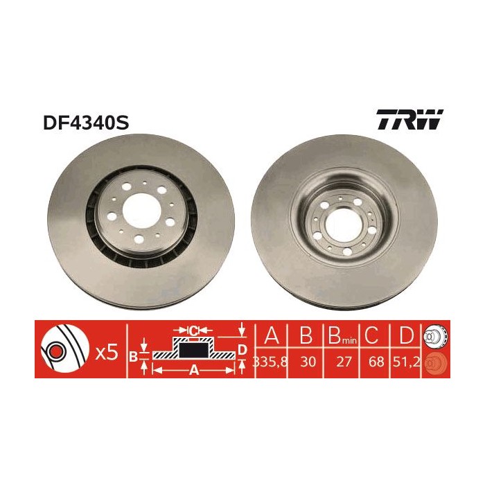 TRW Bremsscheibe DF4340S