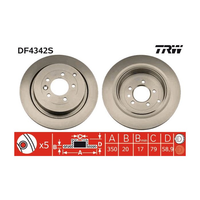 TRW Bremsscheibe DF4342S