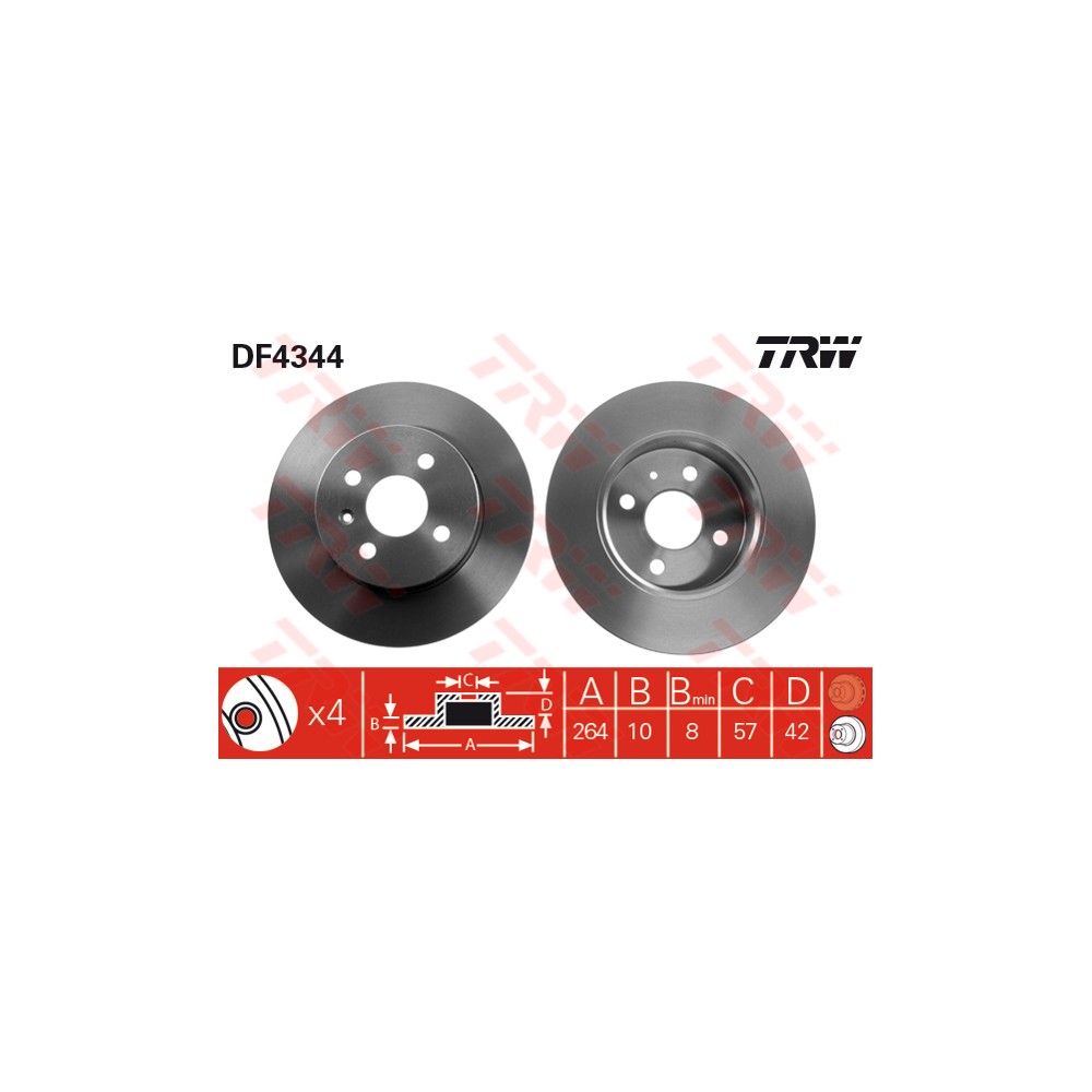 TRW Bremsscheibe DF4344