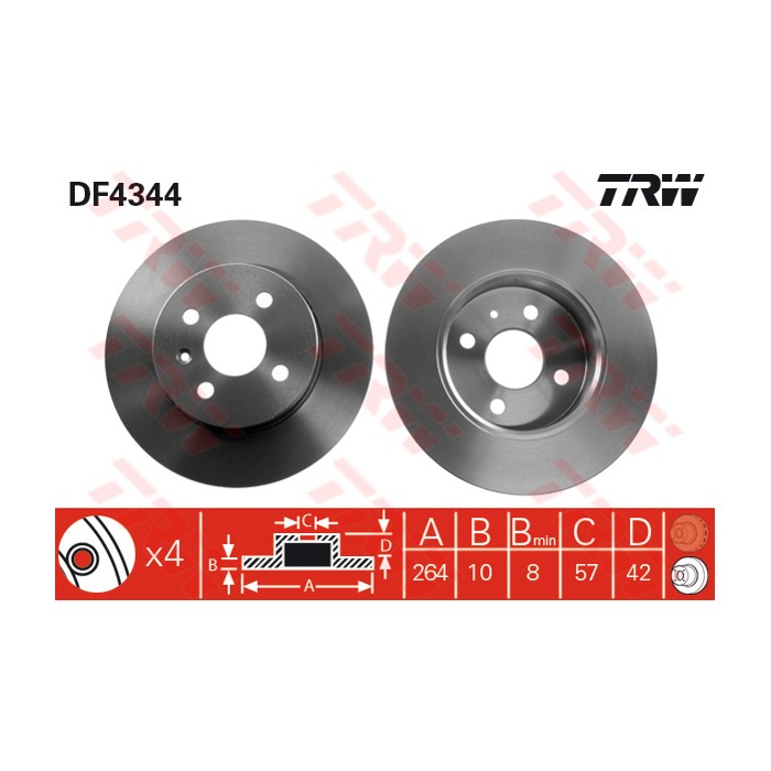 TRW Bremsscheibe DF4344