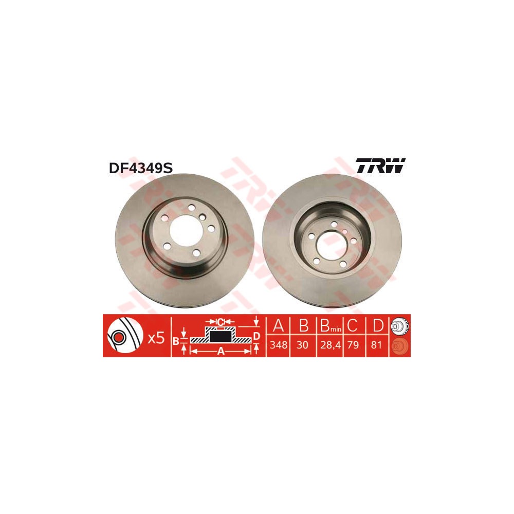 TRW Bremsscheibe DF4349S
