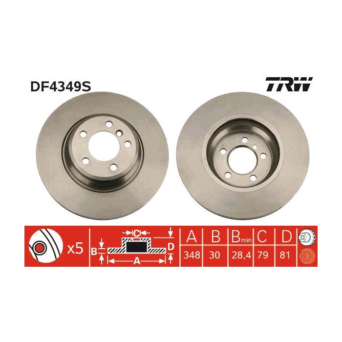 TRW Bremsscheibe DF4349S