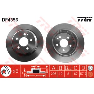 TRW Bremsscheibe DF4356