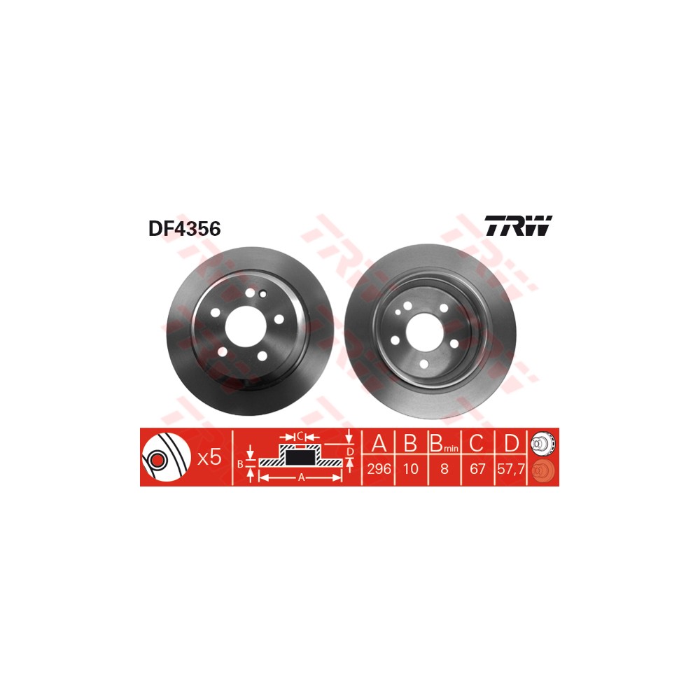 TRW Bremsscheibe DF4356