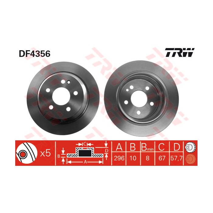 TRW Bremsscheibe DF4356