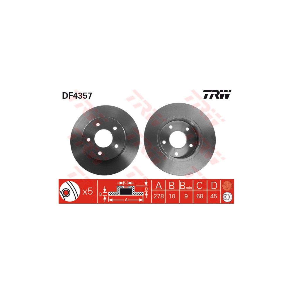TRW Bremsscheibe DF4357