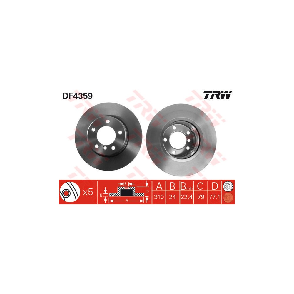 TRW Bremsscheibe DF4359