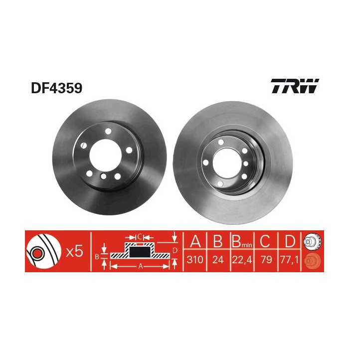 TRW Bremsscheibe DF4359