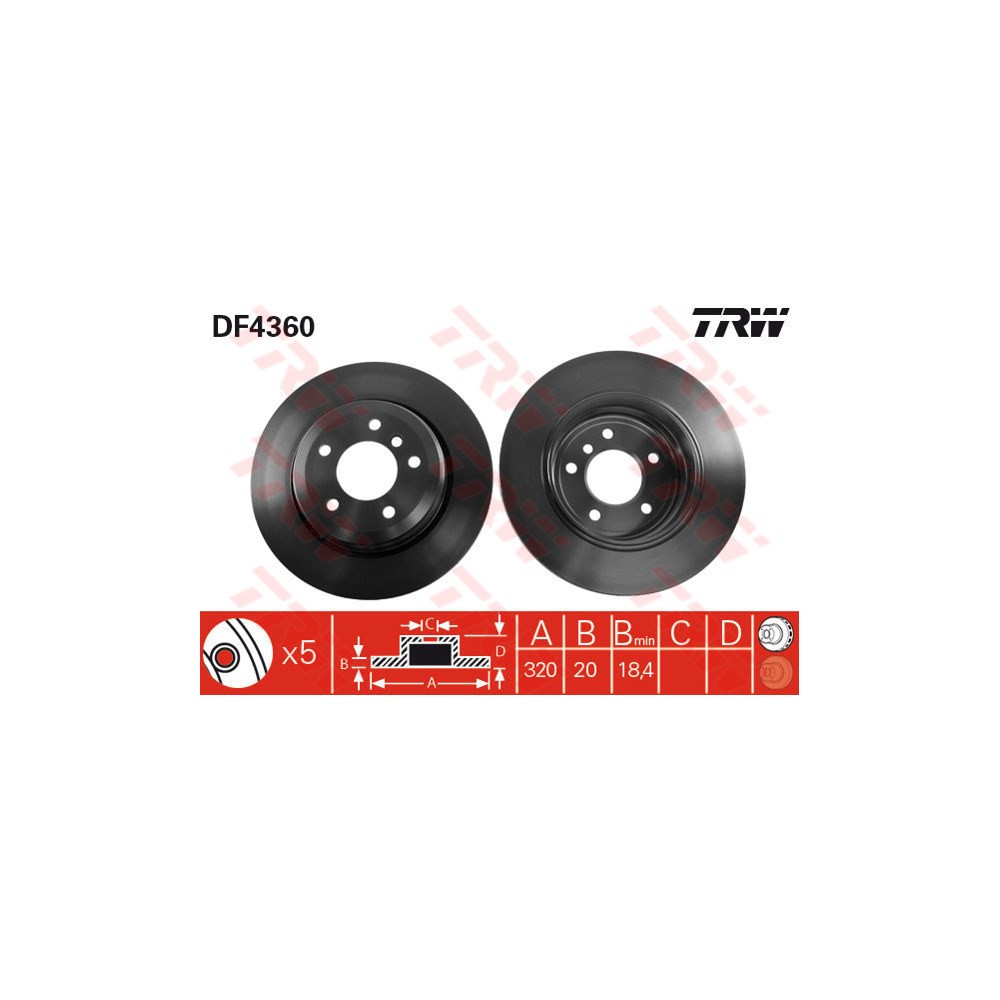 TRW Bremsscheibe DF4360
