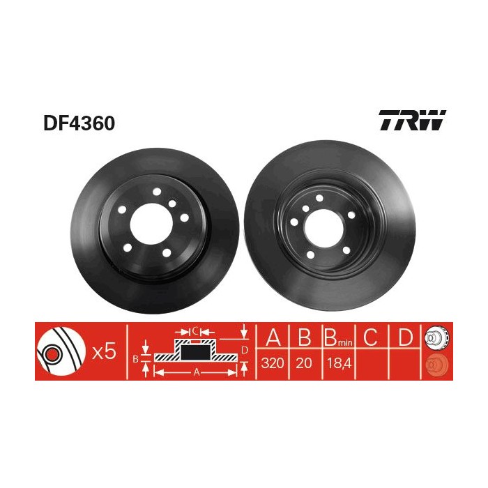 TRW Bremsscheibe DF4360