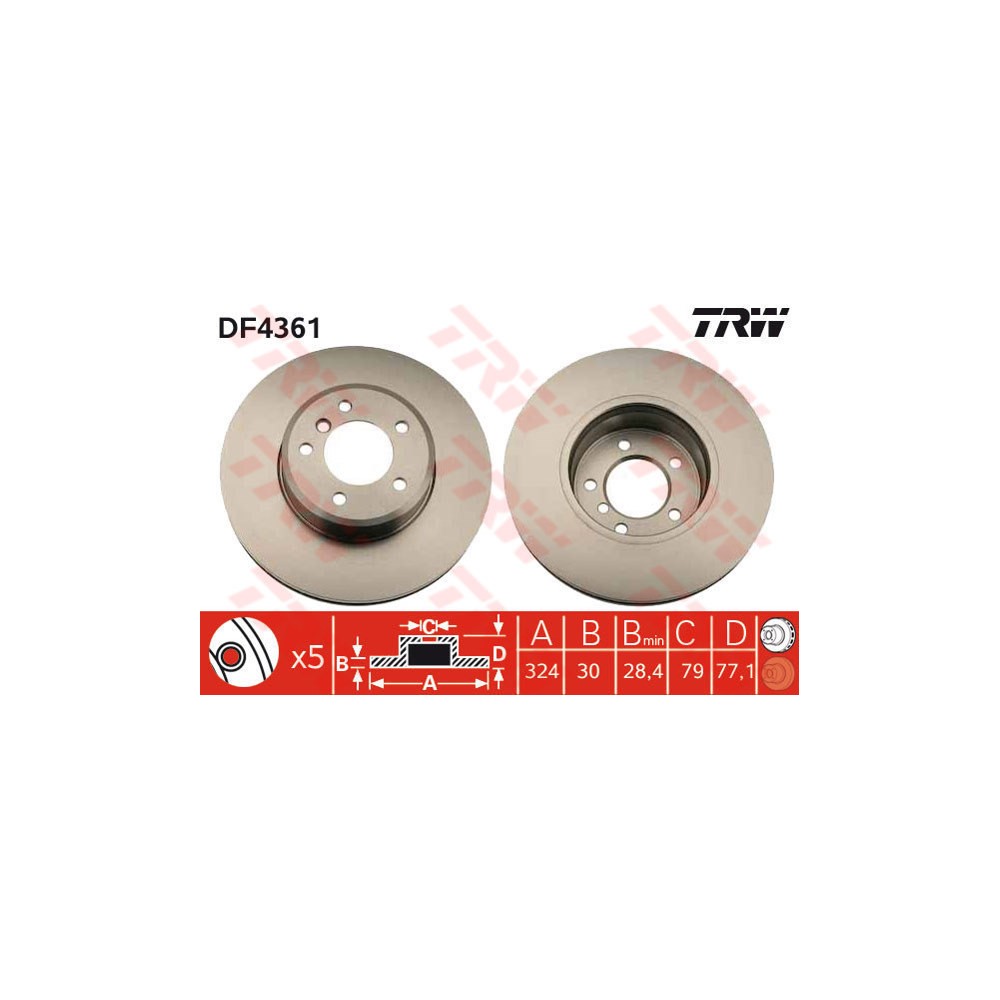 TRW Bremsscheibe DF4361