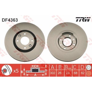 TRW Bremsscheibe DF4363