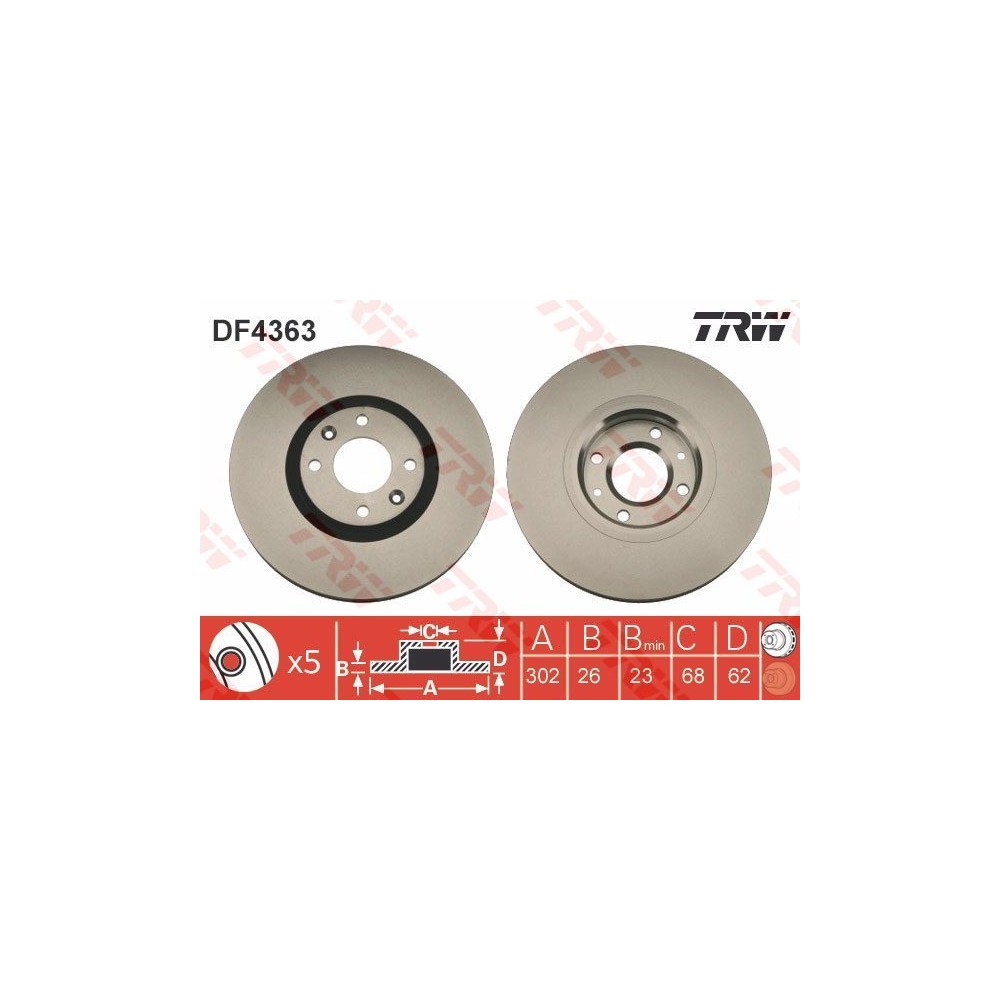 TRW Bremsscheibe DF4363