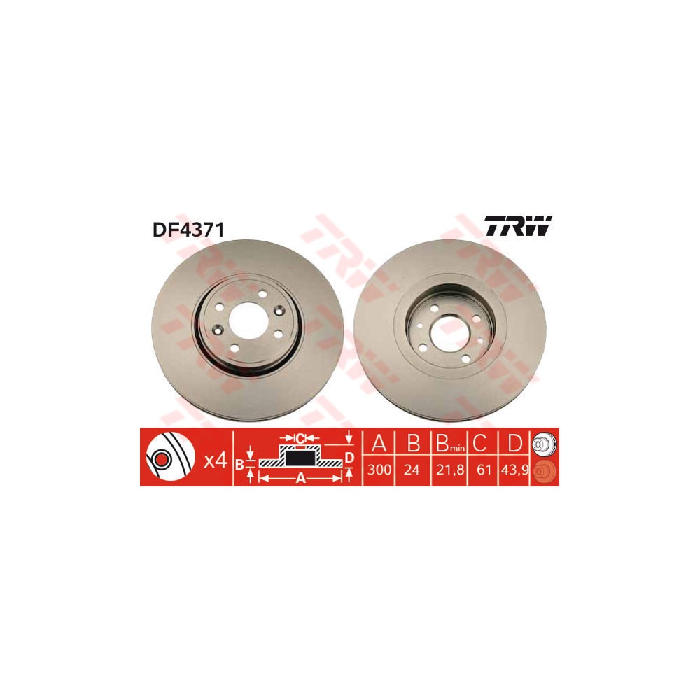 TRW Bremsscheibe DF4371