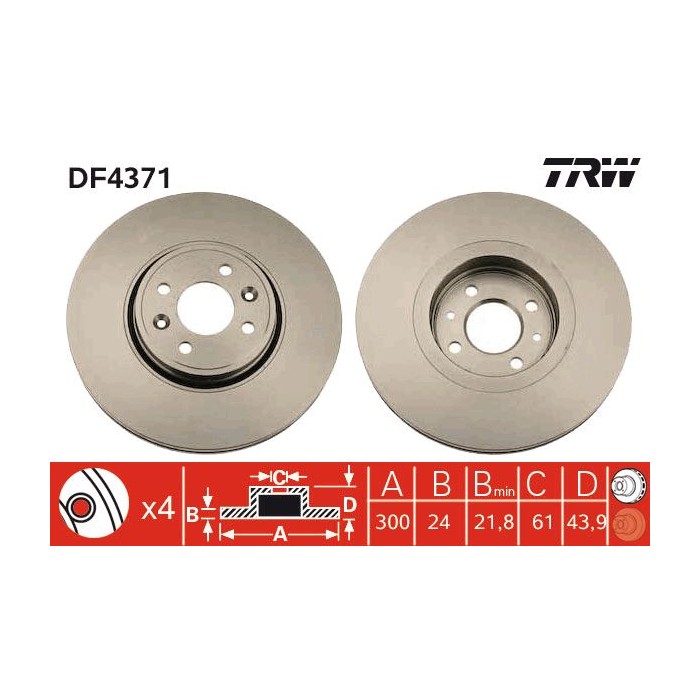 TRW Bremsscheibe DF4371