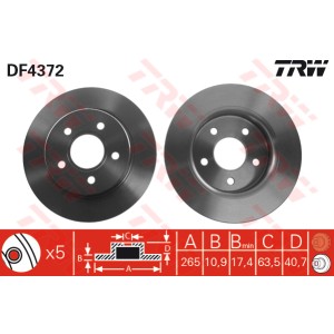 TRW Bremsscheibe DF4372