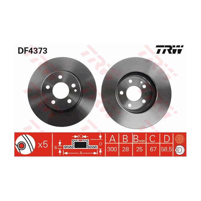 TRW Bremsscheibe DF4373