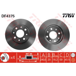 TRW Bremsscheibe DF4375