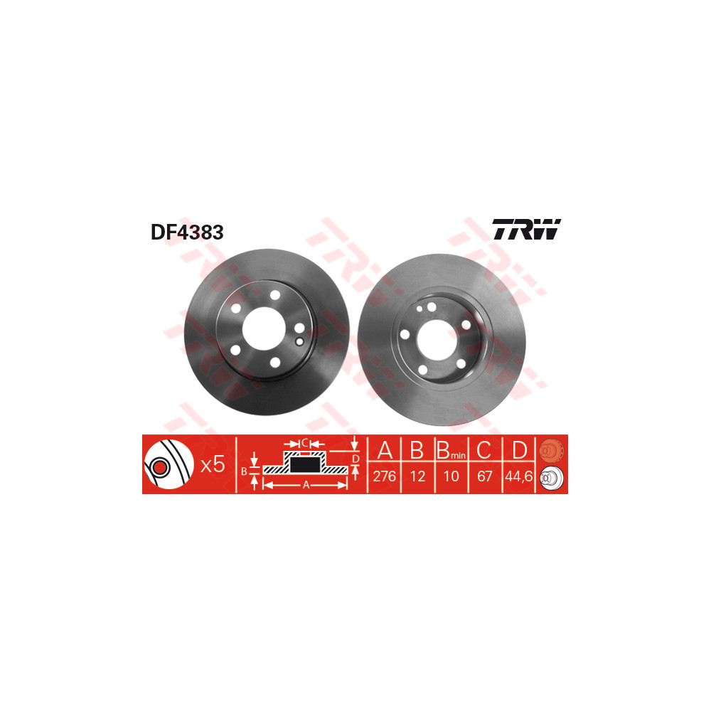TRW Bremsscheibe DF4383