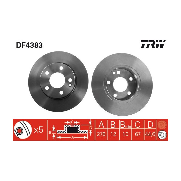 TRW Bremsscheibe DF4383