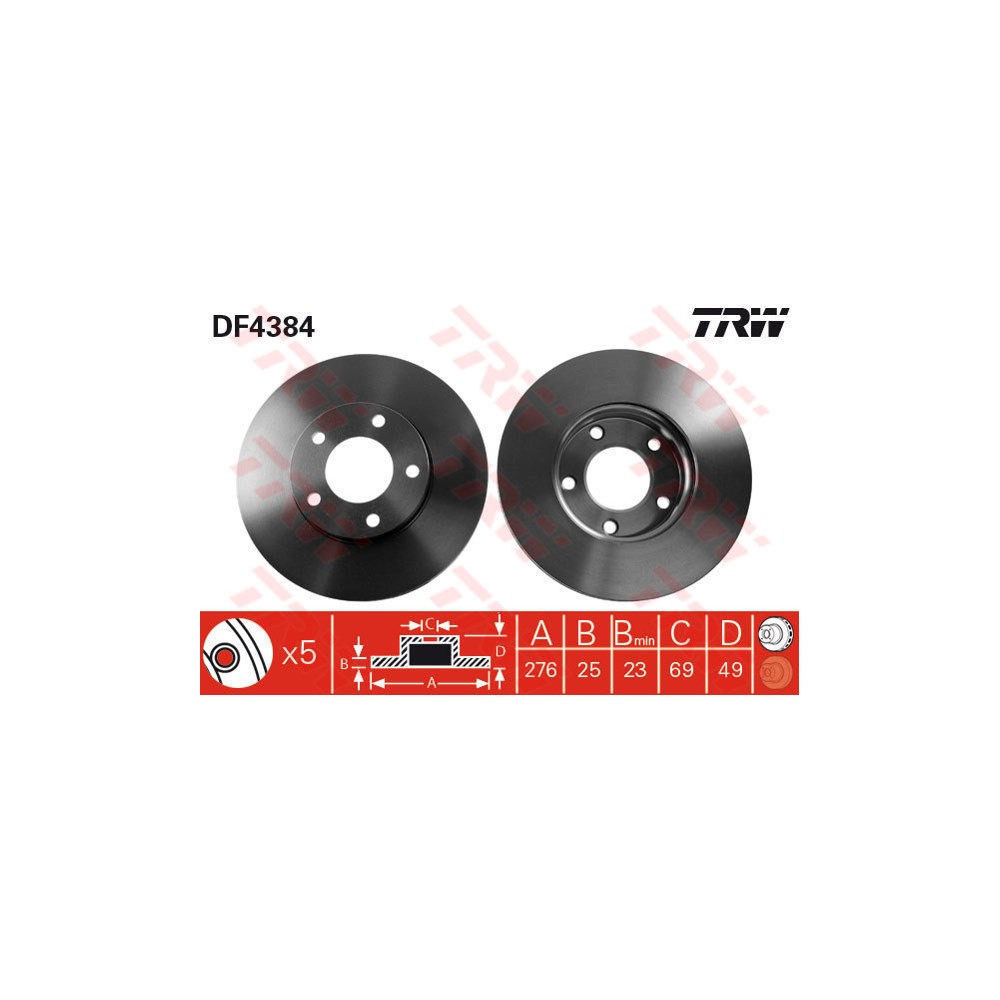 TRW Bremsscheibe DF4384
