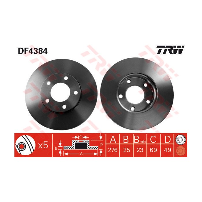 TRW Bremsscheibe DF4384