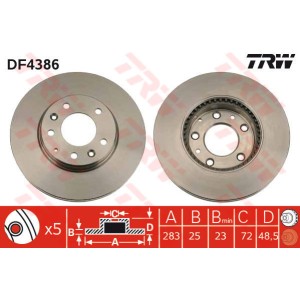 TRW Bremsscheibe DF4386
