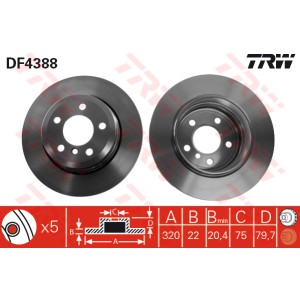 TRW Bremsscheibe DF4388
