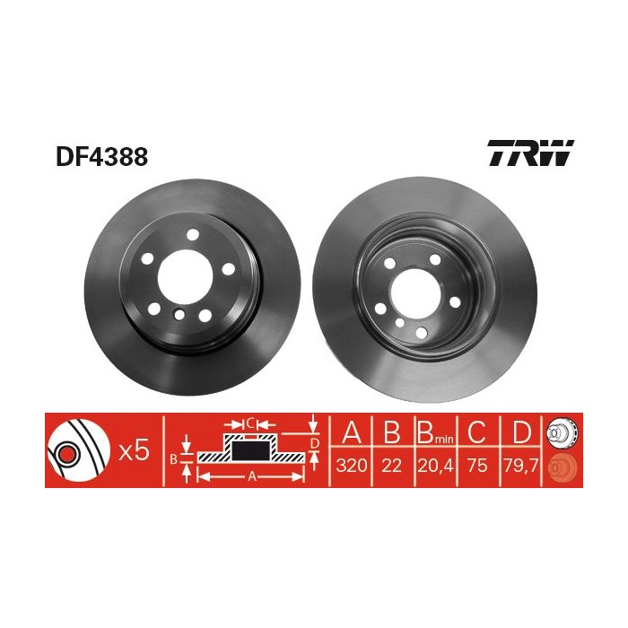 TRW Bremsscheibe DF4388