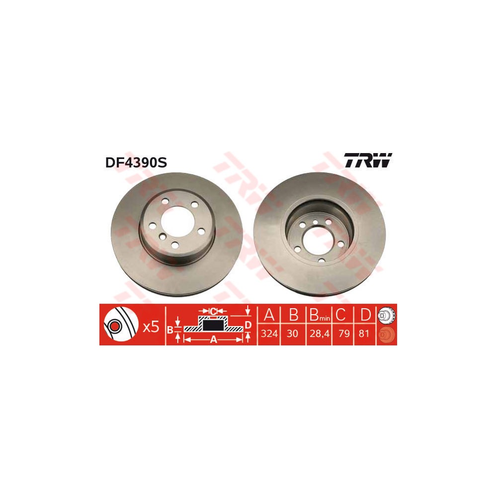 TRW Bremsscheibe DF4390S