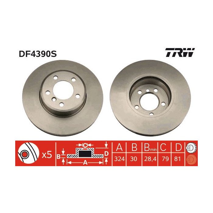 TRW Bremsscheibe DF4390S