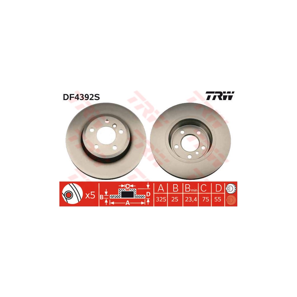 TRW Bremsscheibe DF4392S