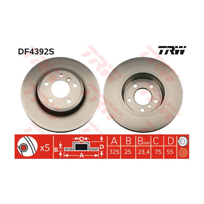 TRW Bremsscheibe DF4392S