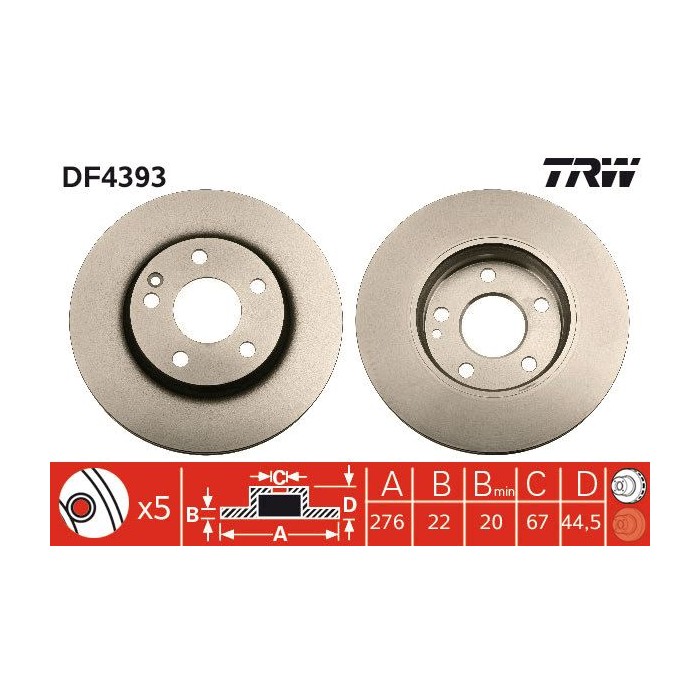 TRW Bremsscheibe DF4393