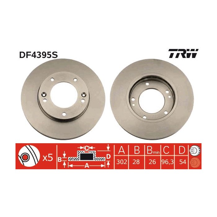 TRW Bremsscheibe DF4395S