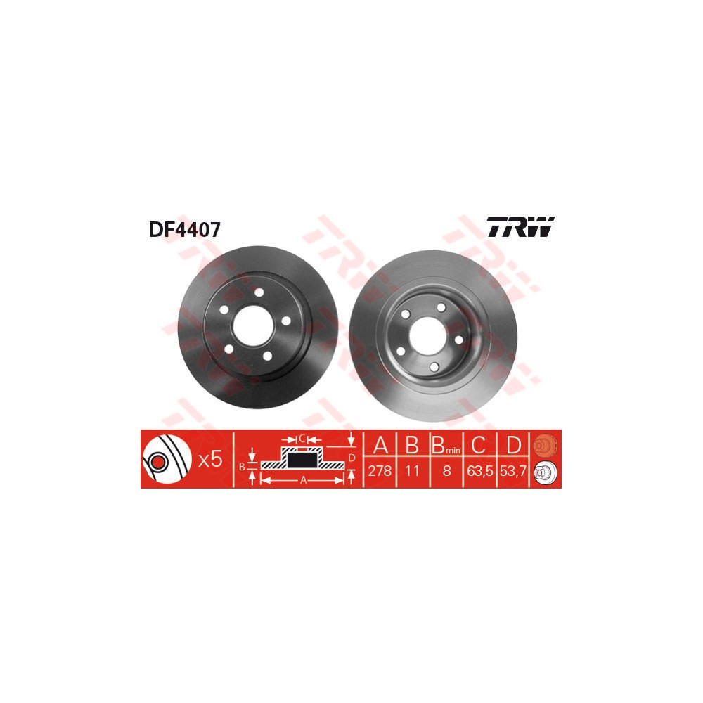TRW Bremsscheibe DF4407