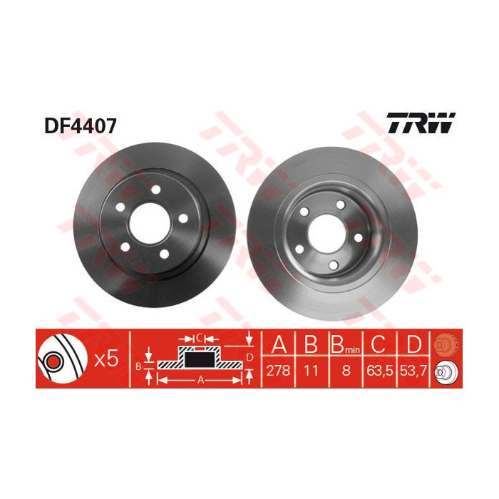 TRW Bremsscheibe DF4407