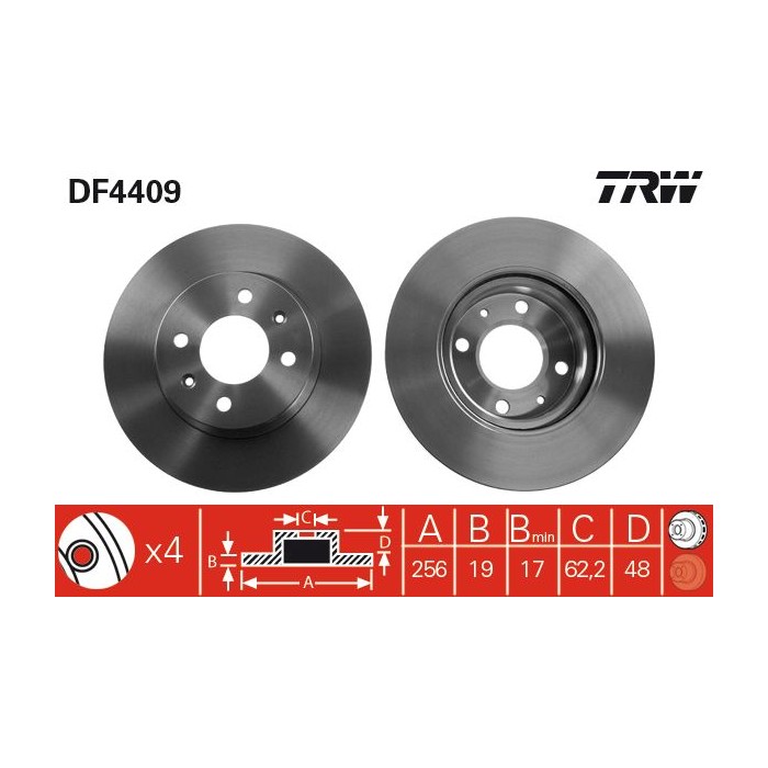 TRW Bremsscheibe DF4409