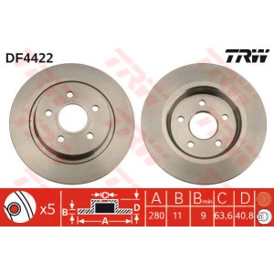 TRW Bremsscheibe DF4422