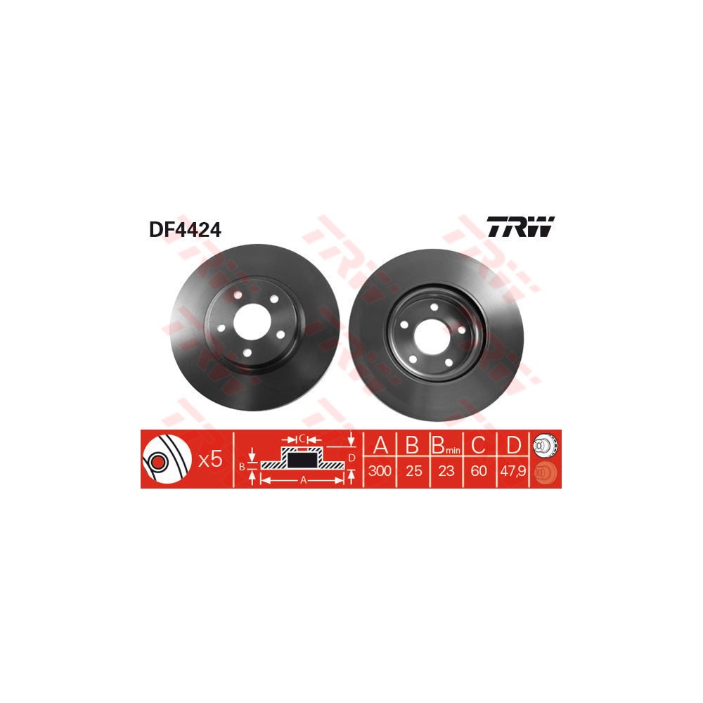 TRW Bremsscheibe DF4424