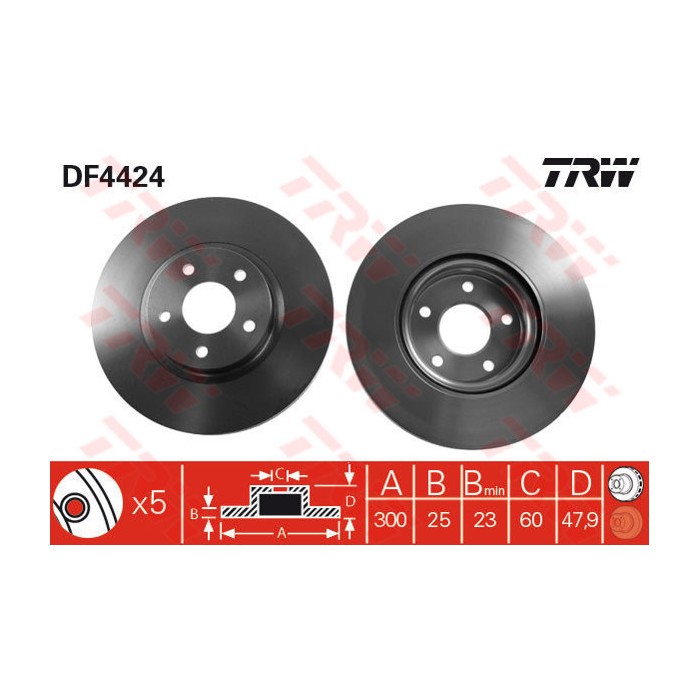 TRW Bremsscheibe DF4424