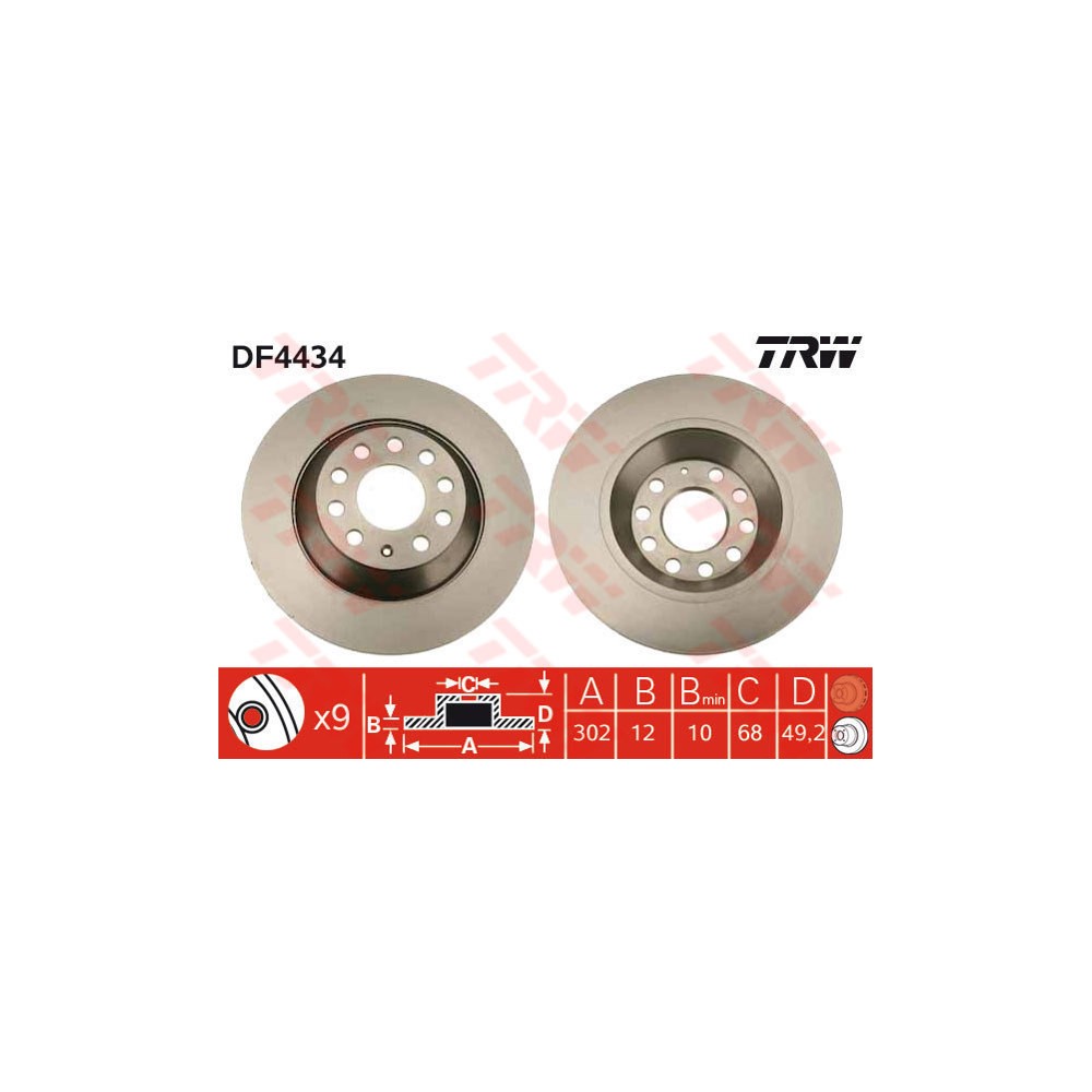 TRW Bremsscheibe DF4434