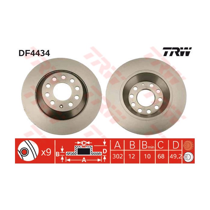 TRW Bremsscheibe DF4434