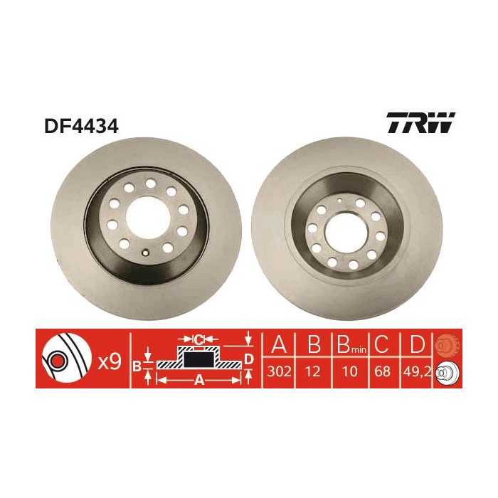 TRW Bremsscheibe DF4434