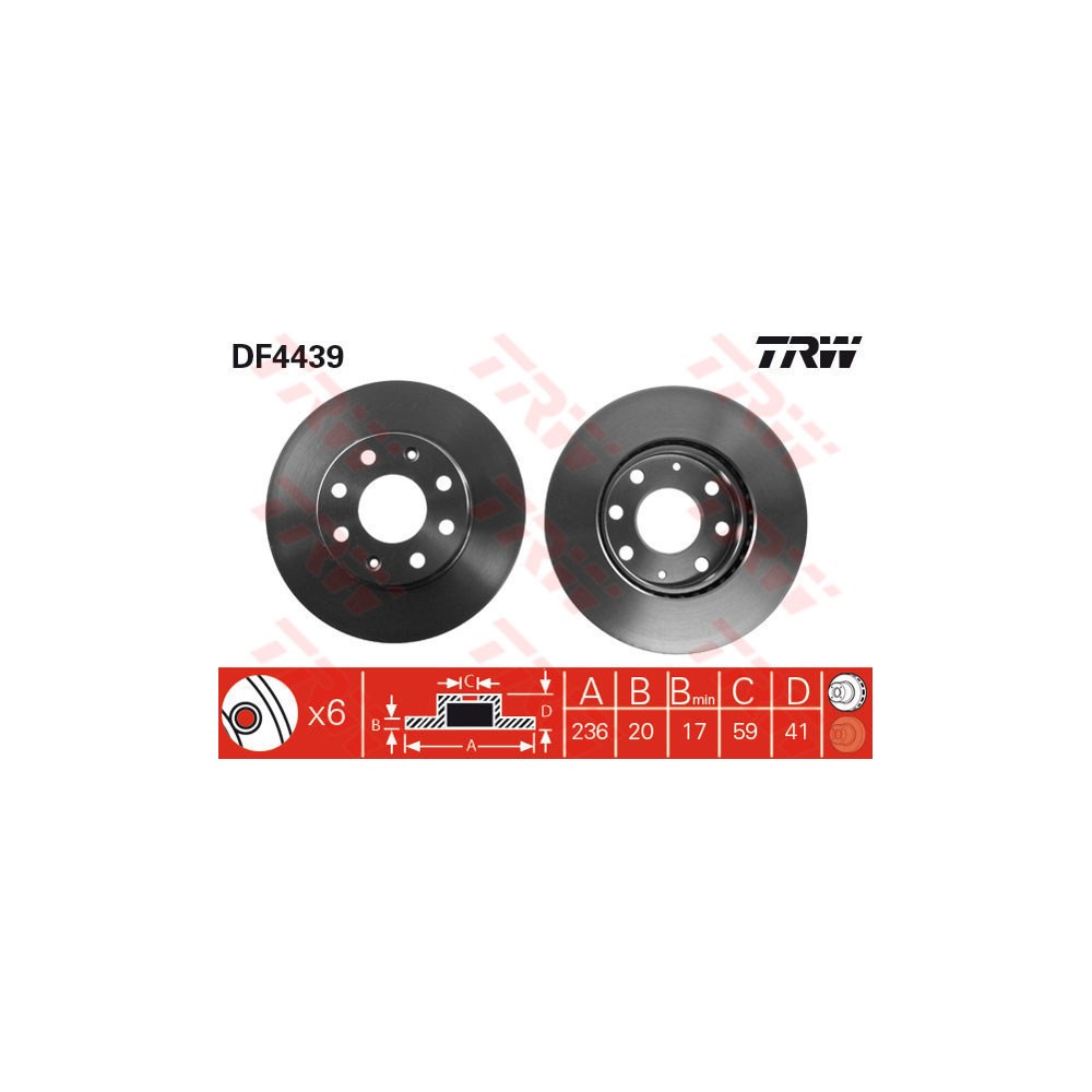 TRW Bremsscheibe DF4439