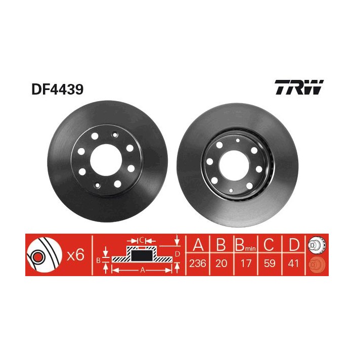 TRW Bremsscheibe DF4439
